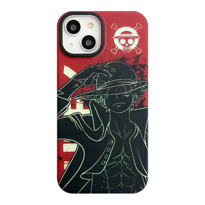 Luffy/Shanks iPhone silicone crash-resistant phone case