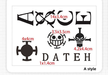 Ace/Law Waterproof Unisex Tattoo Stickers