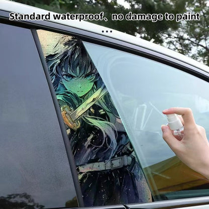 Tanjirou/Nezuko Car column character decoration laser stickers