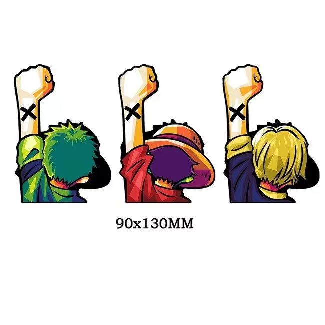 Luffy/Zoro/Nami 3D gradient stickers