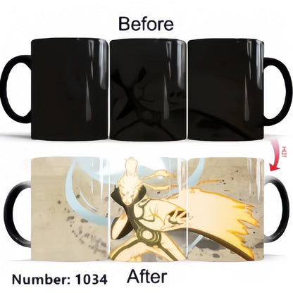 Uzumaki/Sasuke Color-Changing Mug Ceramic Heated Water Gradient Magic Coffee Mug cup