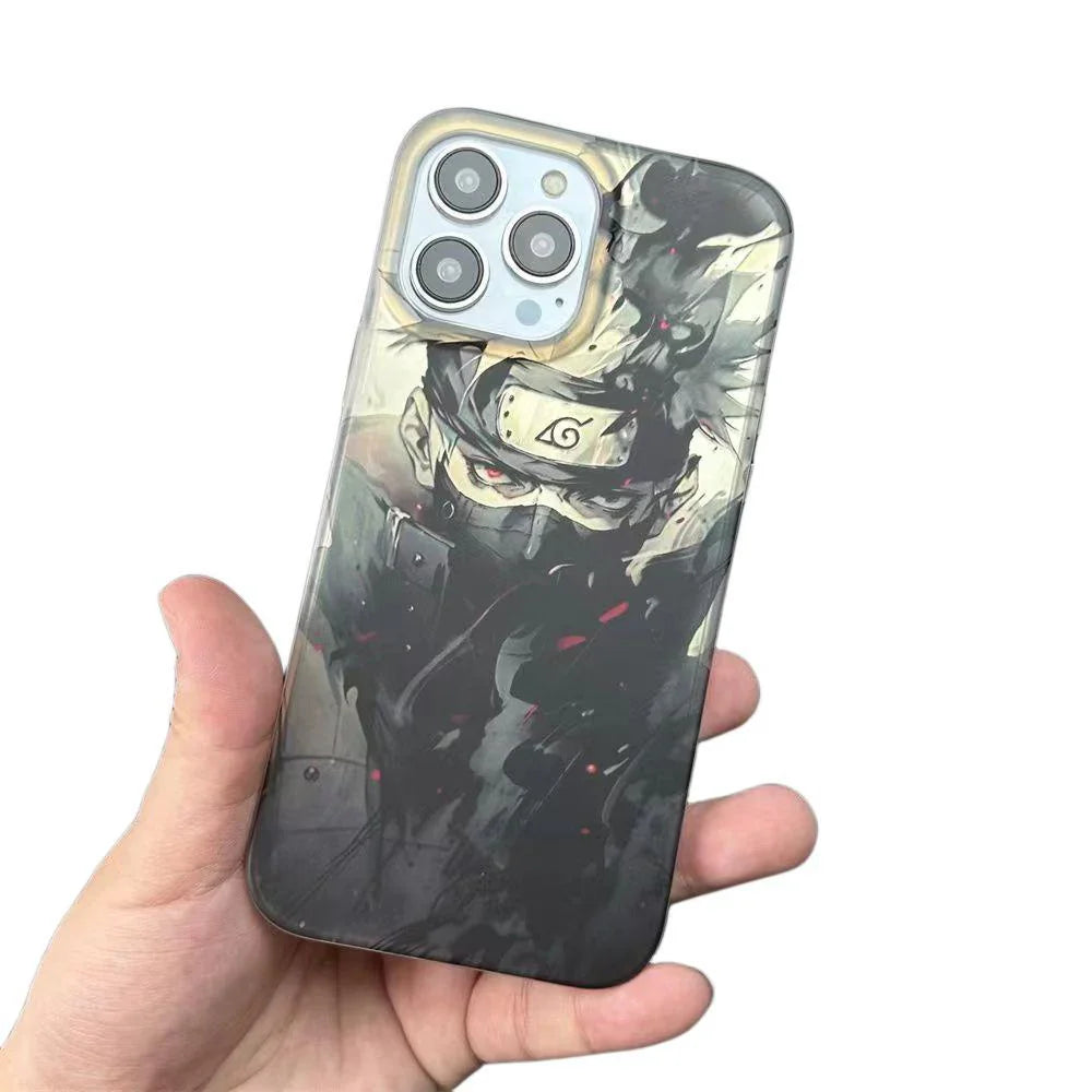 kakashi/uzimaki Apple exquisite Trend Silicone Anti-collision phone case electrosilvering