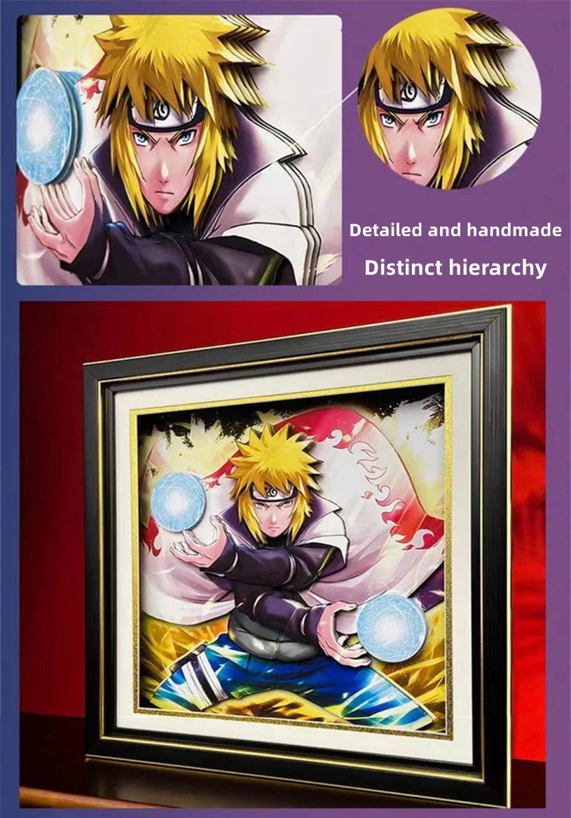 Namikaze Minato handsome cartoon handicraft 3D drawing