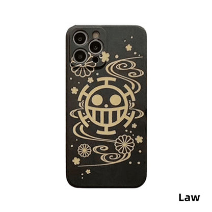 Luffy/Law iPhone silicone crash-resistant phone case