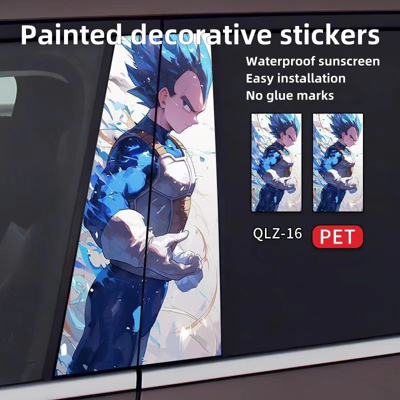 Son Goku/Bejīta Yonsei Car Center Pillar Character Decorative Sticker