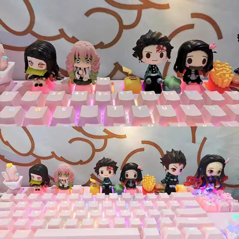 Tanjiro/Nezuko/Kanroji Mitsuri Creative transparent cute mechanical keyboard cap