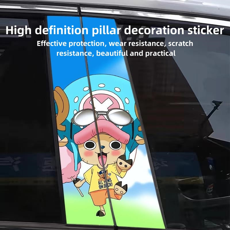 Luffy/Zoro/Sanji Car Center Pillar Character Decorative Sticker