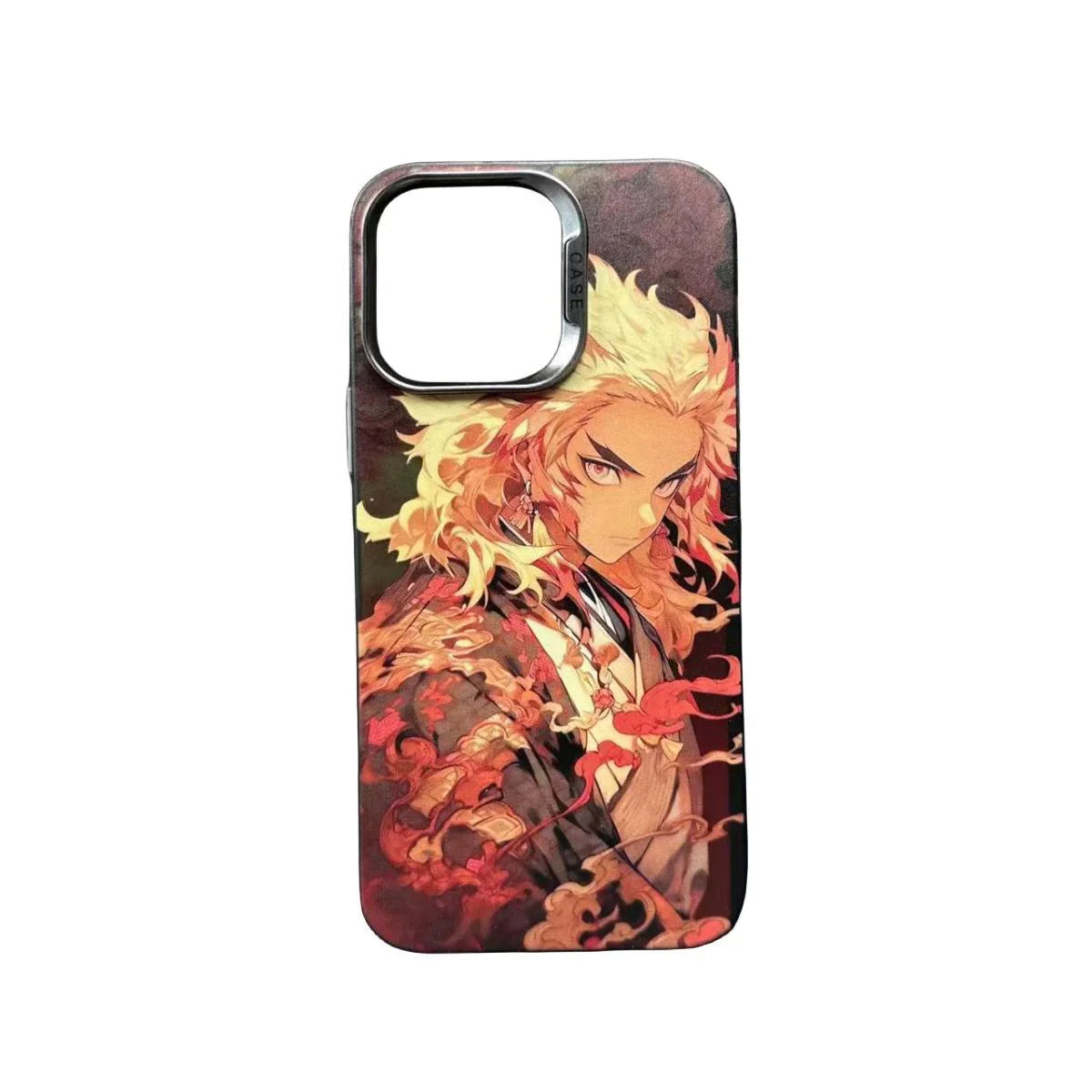 Super handsome cool phone cases with Kamado Tanjirou and Rengoku Kyoujurou patterns