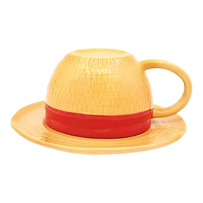 Luffy/Ace/Sabo Hat Shape Heat Resistant and Durable Ceramic Mugs