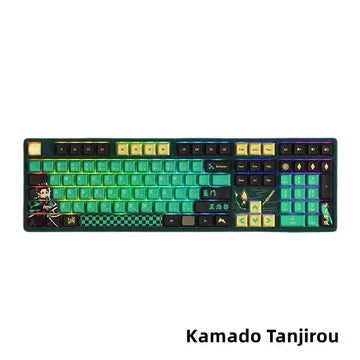 Tanjirou/Nezuko Mechanical Keyboard Three-mode wireless RGB backlit gaming esports Keyboard