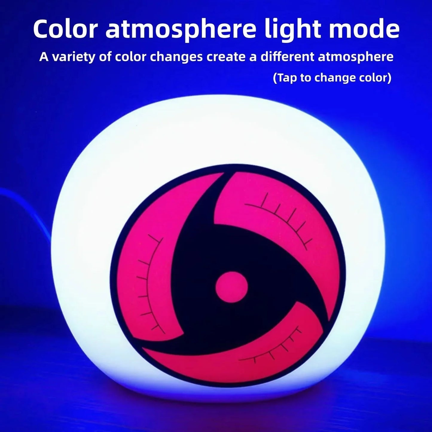 Uchiha Itachi Sharingan small night light three colors switch at will