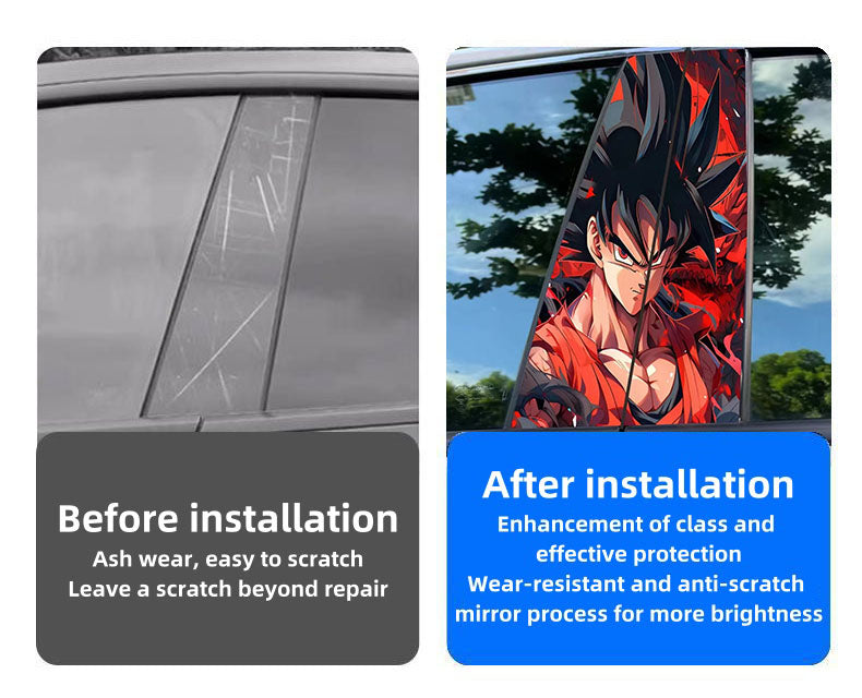 Son Goku/Bejīta Yonsei Car Center Pillar Character Decorative Sticker