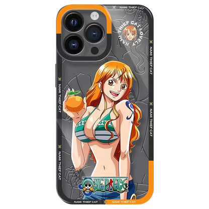 Luffy/Zoro/Ace iPhone silicone crash-resistant phone case