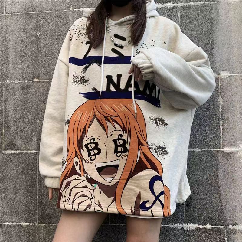 Zoro/Nami character modeling handsome cool cartoon Couples Hoodie