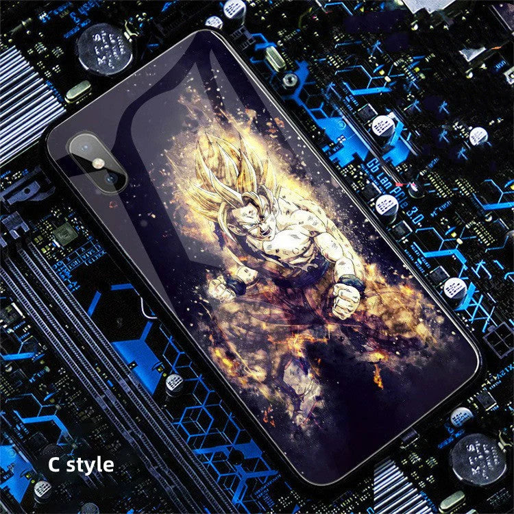 Son Goku handsome cartoon ntelligence 4 color flash creative phone case