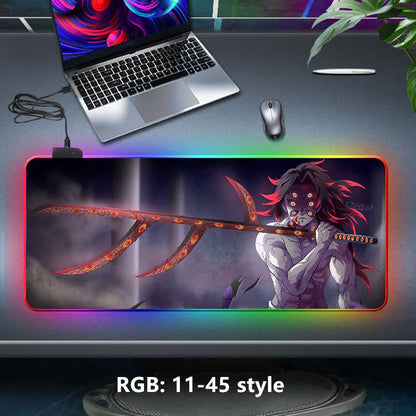 Kamado Tanjirou seven color light color change thickened LED light keyboard pad