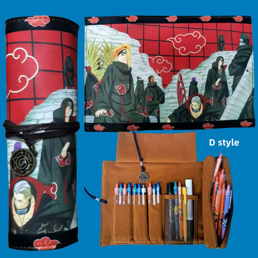 Itachi/Sasuke role high definition pattern Printing handsome cartoon scrolls creative pen bag