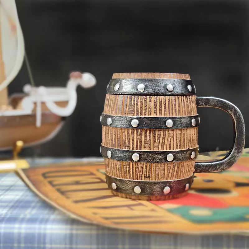 Luffy Oak barrel thermos cup