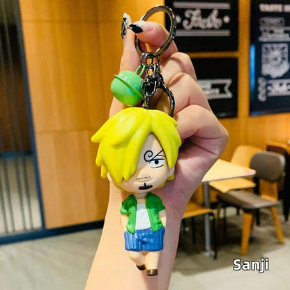 Luffy/Zoro/Nami/Sanji/Law/Sabo cute cartoon character key chain