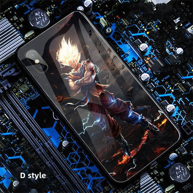 Son Goku handsome cartoon ntelligence 4 color flash creative phone case