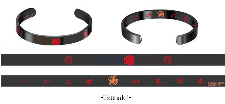 Jiraiya/Itachi secondary metal bracelets(internal diameter 64mm x 8mm)