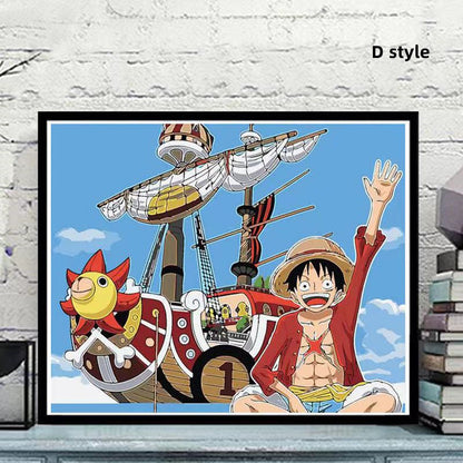 Luffy/Zoro/Nami handsome handicraft doodle digital oil painting