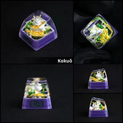 Shuukaku/Kurama/Sharingan handmade transparent resin keycap