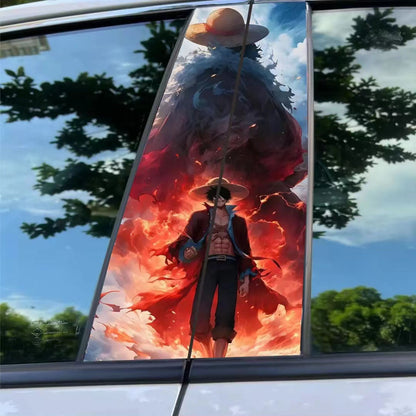 Luffy/Zoro/Sanji Car Center Pillar Character Decorative Sticker