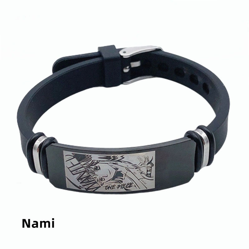 Luffy/Zoro/Ace figure print fashion bracelet