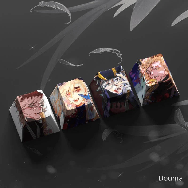 Nezuko/Tanjirou/Tokitou Muichirou Creative transparent cute mechanical keyboard cap