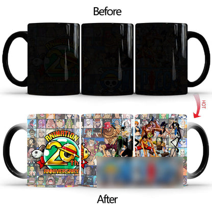 Luffy/Zoro/Chopper ceramic cup that changes color when exposed to heat