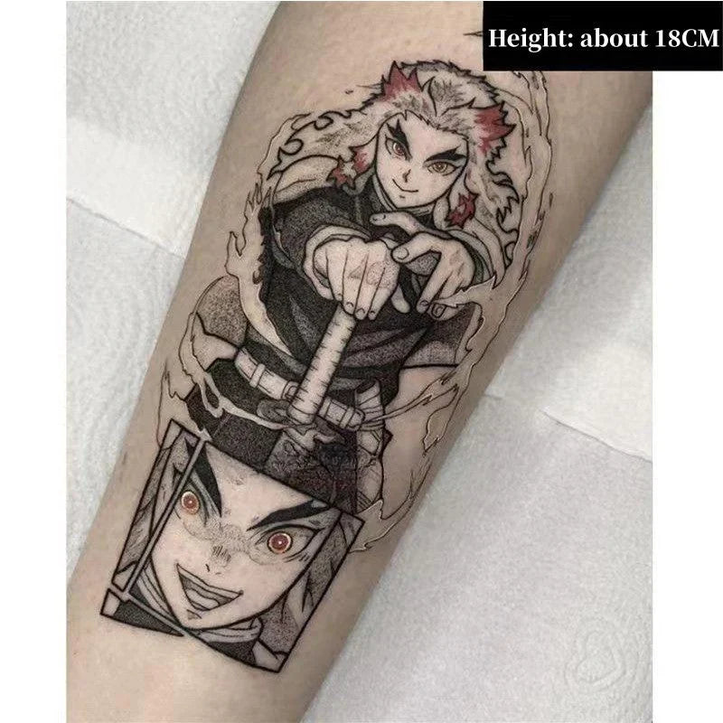 Tanjirou/Nezuko/Zenitsu/Inosuke stick a thigh waterproof flower arm tattoo tattoo paste