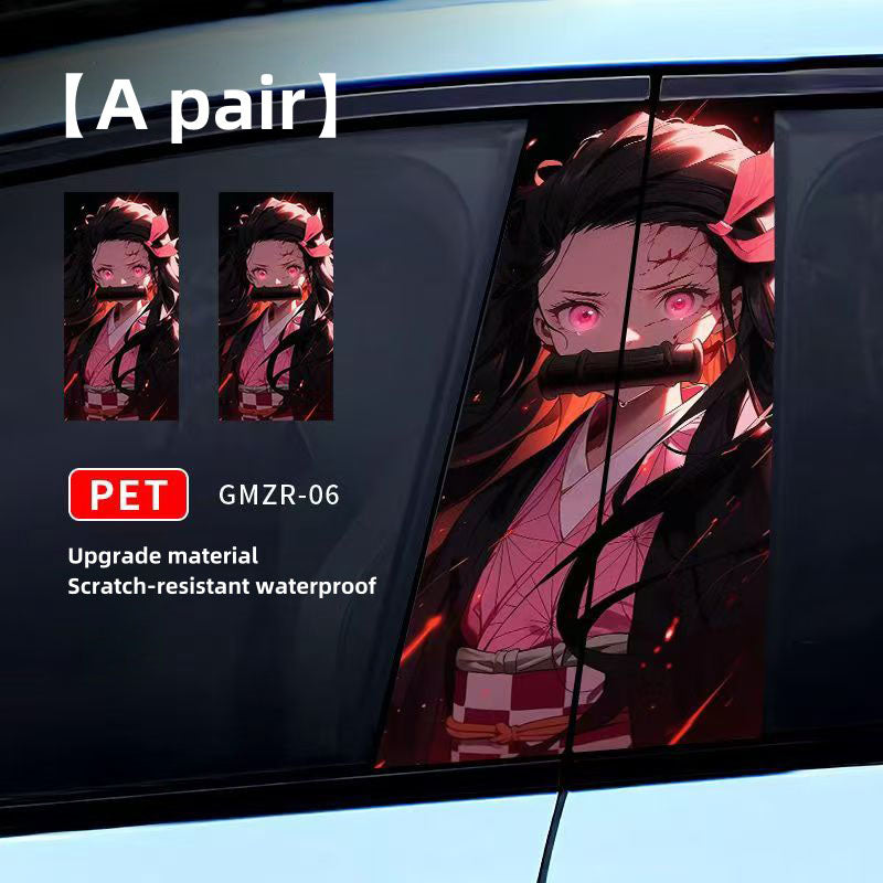 Tanjirou/Nezuko Car Center Pillar Character Decorative Sticker