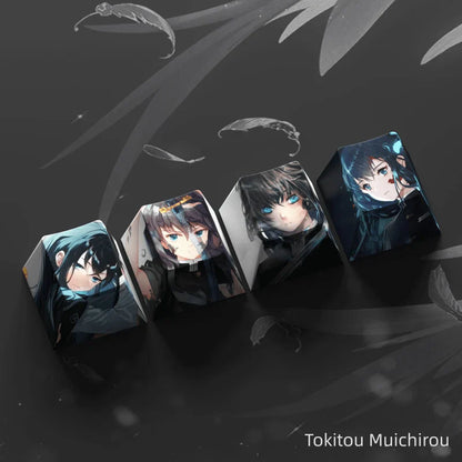 Nezuko/Tanjirou/Tokitou Muichirou Creative transparent cute mechanical keyboard cap