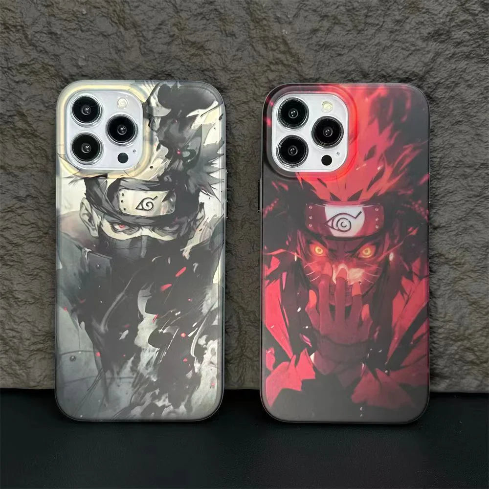 kakashi/uzimaki Apple exquisite Trend Silicone Anti-collision phone case electrosilvering