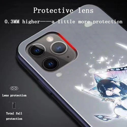 Tanjirou/Shinobu Luminous mobile phone case Smart luminous creative mobile phone case