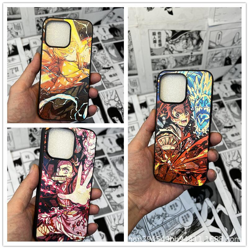 Uzumaki/Luffy/Tanjirou 3D variation Apple silicone crash-resistant phone case