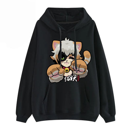 Sasuke character modeling cool creative dynamic blinking eyes cartoon hoodie