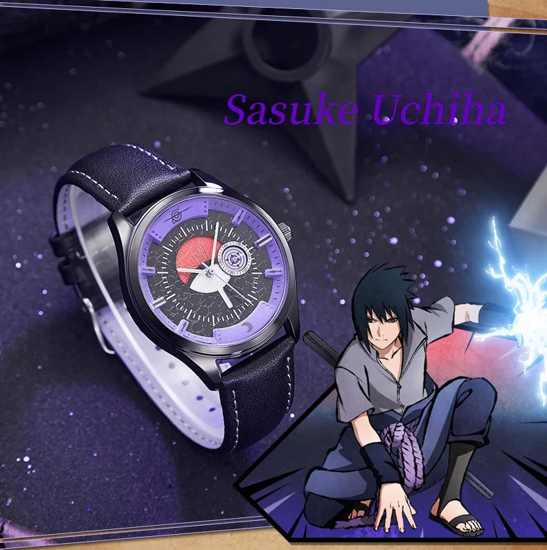 Sasuke/Kakashi/Itachi Men and women's all-purpose quartz watch,30M waterproof, 40MM black dial