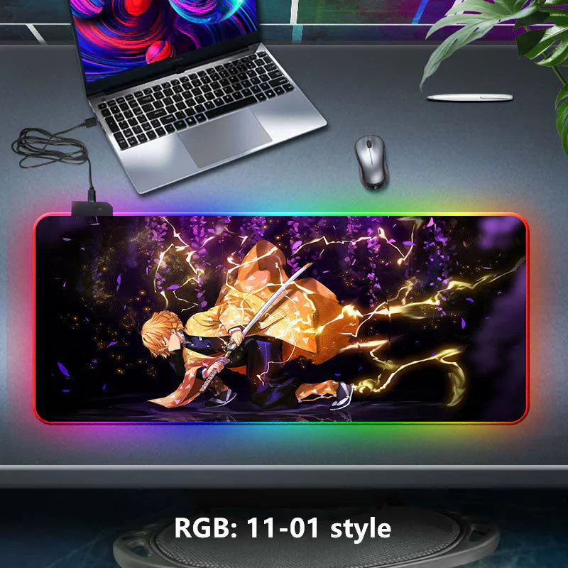 Kamado Tanjirou seven color light color change thickened LED light keyboard pad