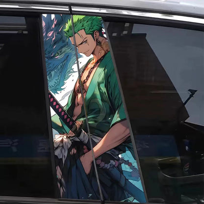 Luffy/Zoro/Sanji Car Center Pillar Character Decorative Sticker