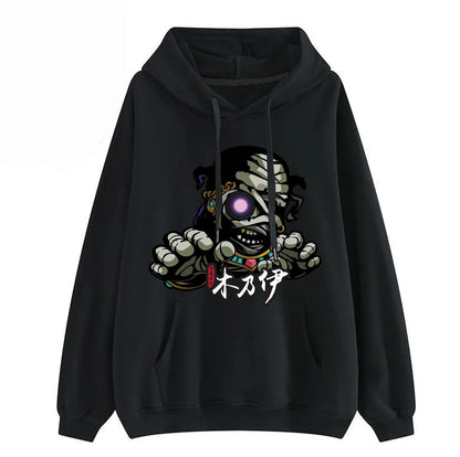 Sasuke character modeling cool creative dynamic blinking eyes cartoon hoodie