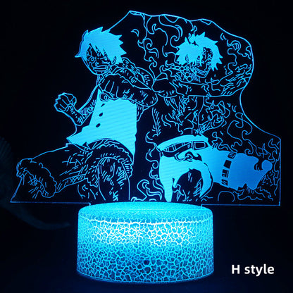 Luffy/Zoro/Sanji Acrylic Panel Character Night Lights