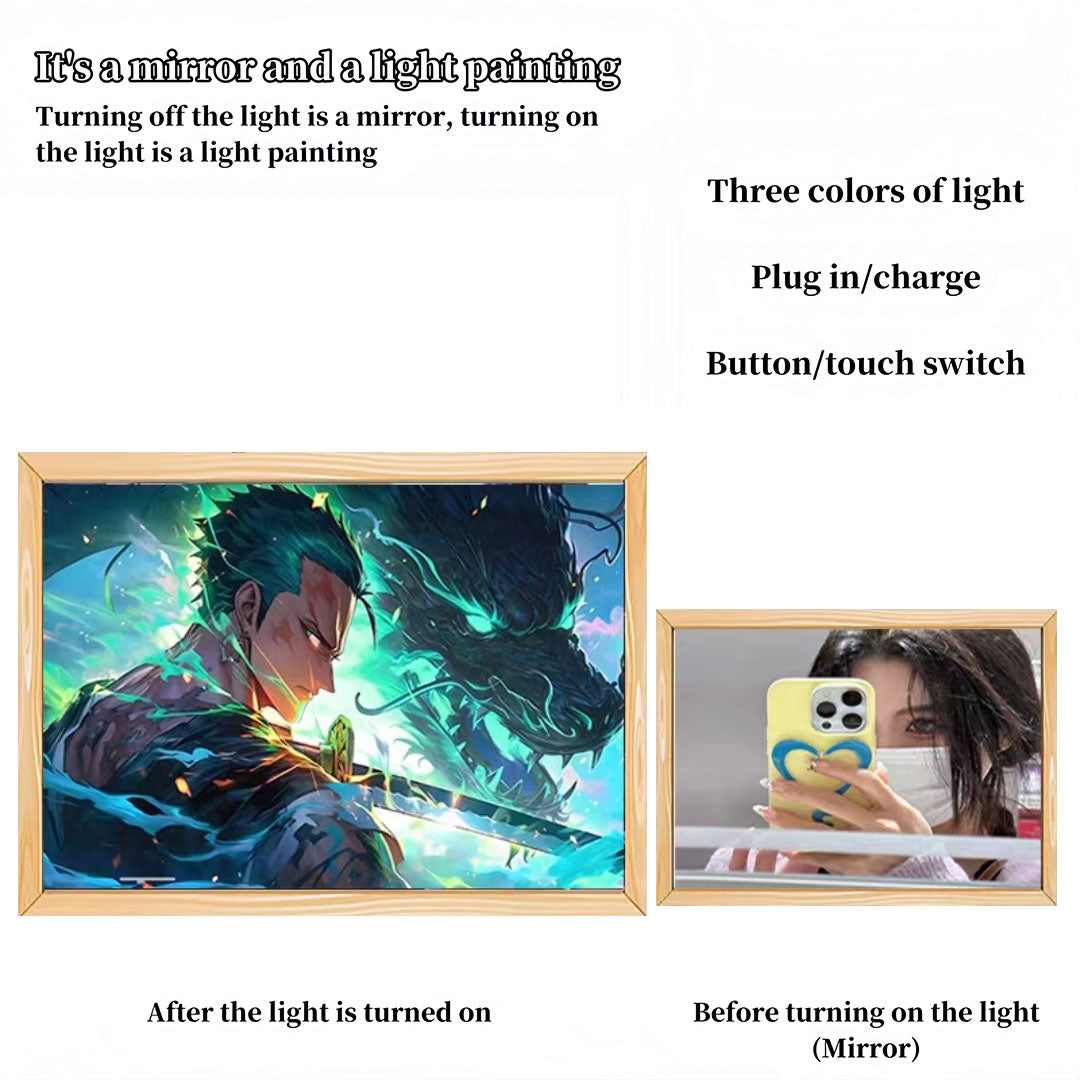 Luffy/Zoro/Sanji can be used as mirrors and decorative paintings light painting