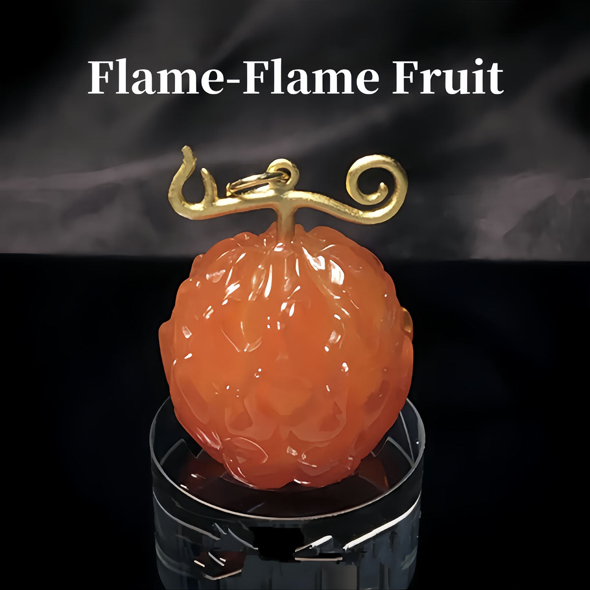 Luffy Handmade natural agate Demon fruit necklace pendant set