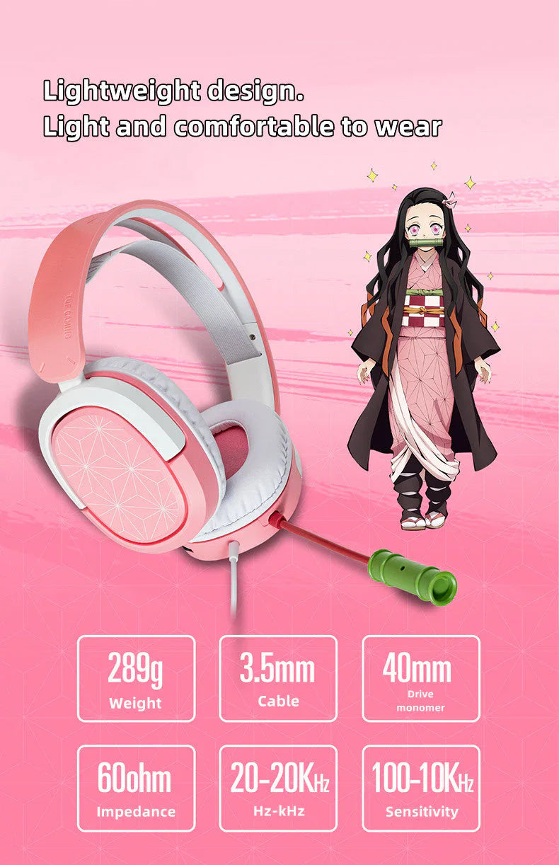 Kamado Tanjirou/Kamado Nezuko Head-mounted gaming headset